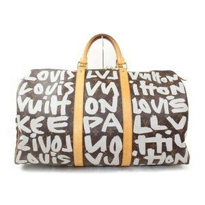 LOUIS VUITTON Keepall Monogram Graffiti Travel Bag Boston Brown Unusual